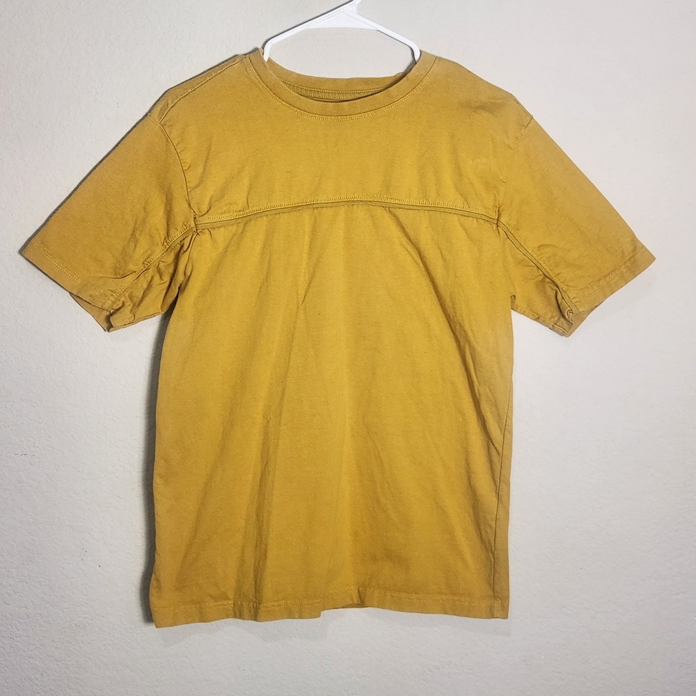 Sovereign State Womens S Mustard Yellow Babydoll T Shirt Cotton Boho Casual